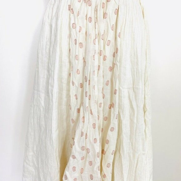 Free People Womens Amanda Ivory Polka Dt - Picture 6 of 11